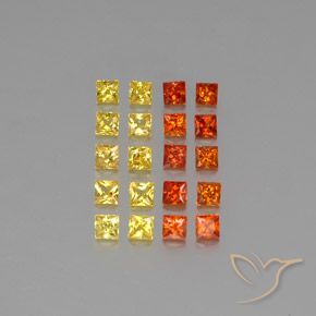 2.63캐럿 천연 멀티컬러 사파이어 보석, 스퀘어, 2.7×2.7 mm, VVS-VS