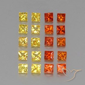 2.63캐럿 천연 멀티컬러 사파이어 보석, 스퀘어, 2.7×2.7 mm, VVS-VS