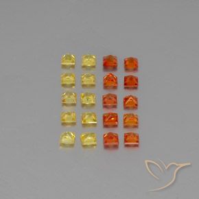 2.63캐럿 천연 멀티컬러 사파이어 보석, 스퀘어, 2.7×2.7 mm, VVS-VS