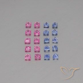 2.34캐럿 천연 멀티컬러 사파이어 보석, 스퀘어, 2.6×2.6 mm, VVS-VS