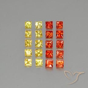 2.78캐럿 천연 멀티컬러 사파이어 보석, 스퀘어, 2.8×2.7 mm, VVS-VS