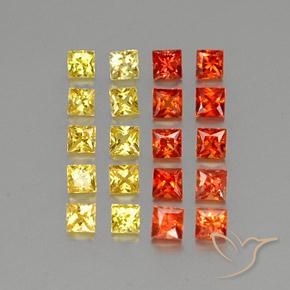2.78캐럿 천연 멀티컬러 사파이어 보석, 스퀘어, 2.8×2.7 mm, VVS-VS