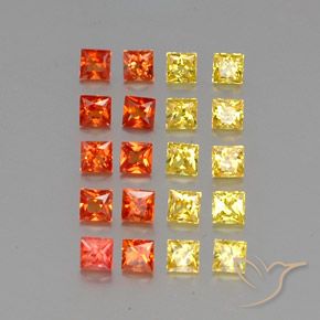 2.81캐럿 천연 멀티컬러 사파이어 보석, 스퀘어, 2.6×2.6 mm, VVS-VS