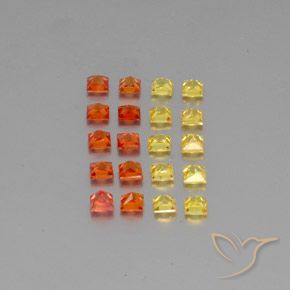2.81캐럿 천연 멀티컬러 사파이어 보석, 스퀘어, 2.6×2.6 mm, VVS-VS