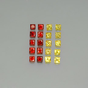 2.26캐럿 천연 멀티컬러 사파이어 보석, 스퀘어, 2.5×2.5 mm, VVS-VS