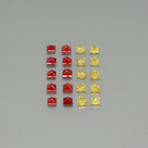2.26캐럿 천연 멀티컬러 사파이어 보석, 스퀘어, 2.5×2.5 mm, VVS-VS