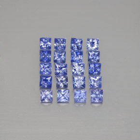 캐럿 천연 블루 사파이어 보석, 스퀘어, 2.5×2.4 mm, VVS-VS