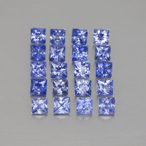 캐럿 천연 블루 사파이어 보석, 스퀘어, 2.5×2.4 mm, VVS-VS