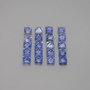 캐럿 천연 블루 사파이어 보석, 스퀘어, 2.5×2.4 mm, VVS-VS