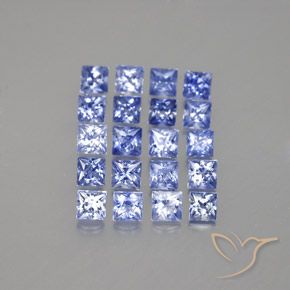 3.14캐럿 천연 일렉트릭 퍼플 블루 사파이어 보석, 스퀘어, 2.8×2.7 mm, VVS-VS