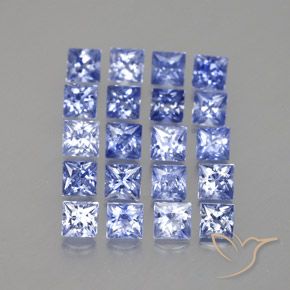 3.14캐럿 천연 일렉트릭 퍼플 블루 사파이어 보석, 스퀘어, 2.8×2.7 mm, VVS-VS
