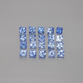 캐럿 천연 블루 사파이어 보석, 스퀘어, 2.3×2.3 mm, VVS-VS