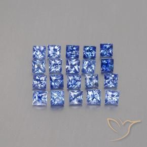 2.80캐럿 천연 미디엄 다크 블루 사파이어 보석, 스퀘어, 2.7×2.7 mm, VVS-VS