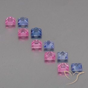 2.65캐럿 천연 다색 사파이어 보석, 정사각형, VVS-VS