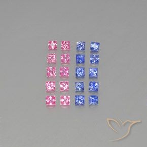 3.04캐럿 천연 다색 사파이어 보석, 정사각형, VVS-VS