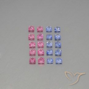 3.09캐럿 천연 다색 사파이어 보석, 정사각형, VVS-VS