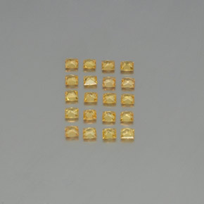 2.10캐럿 천연 골든 옐로우 사파이어 보석, 스퀘어, 2.6×2.6 mm, VVS-VS