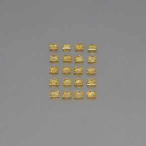 캐럿 천연 골든 옐로우 사파이어 보석, 스퀘어, 2.4×2.4 mm, VVS-VS