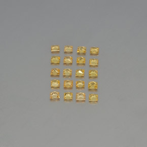 캐럿 천연 골든 옐로우 사파이어 보석, 스퀘어, 2.5×2.5 mm, VVS-VS