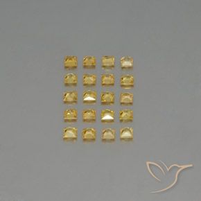 2.18캐럿 천연 골든 사파이어 보석, 스퀘어, 2.6×2.6 mm, VVS-VS
