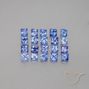 1.99캐럿 천연 파스텔 블루 사파이어 보석, 스퀘어, 2.4×2.3 mm, VVS-VS