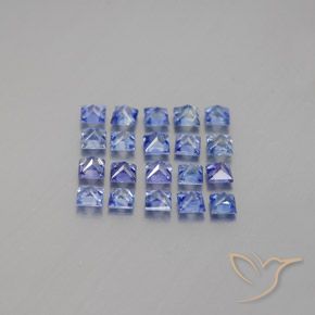 1.99캐럿 천연 파스텔 블루 사파이어 보석, 스퀘어, 2.4×2.3 mm, VVS-VS