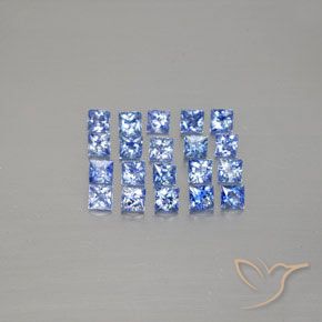 2.53캐럿 천연 파스텔 블루 사파이어 보석, 스퀘어, 2.7×2.6 mm, VVS-VS