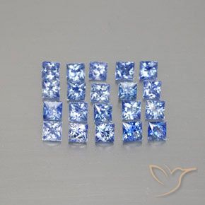 2.53캐럿 천연 파스텔 블루 사파이어 보석, 스퀘어, 2.7×2.6 mm, VVS-VS