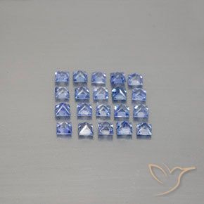2.53캐럿 천연 파스텔 블루 사파이어 보석, 스퀘어, 2.7×2.6 mm, VVS-VS