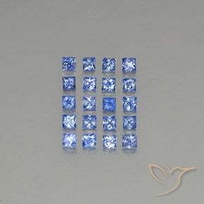 1.86캐럿 천연 파스텔 블루 사파이어 보석, 스퀘어, 2.3×2.3 mm, VVS-VS