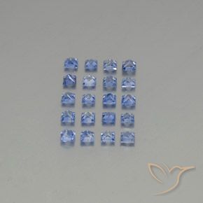 1.86캐럿 천연 파스텔 블루 사파이어 보석, 스퀘어, 2.3×2.3 mm, VVS-VS