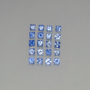 캐럿 천연 블루 사파이어 보석, 스퀘어, 2.3×2.3 mm, VVS-VS