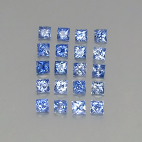 캐럿 천연 블루 사파이어 보석, 스퀘어, 2.3×2.3 mm, VVS-VS