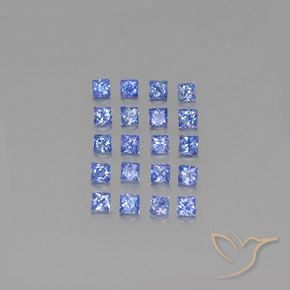 1.75캐럿 천연 파스텔 블루 사파이어 보석, 스퀘어, 2.3×2.2 mm, VVS-VS