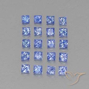 1.75캐럿 천연 파스텔 블루 사파이어 보석, 스퀘어, 2.3×2.2 mm, VVS-VS