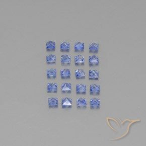 1.75캐럿 천연 파스텔 블루 사파이어 보석, 스퀘어, 2.3×2.2 mm, VVS-VS