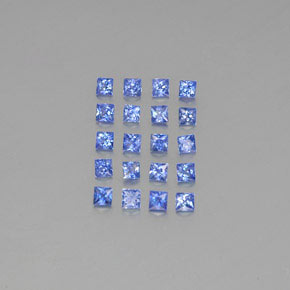 2.00캐럿 천연 파스텔 블루 사파이어 보석, 스퀘어, 2.4×2.4 mm, VVS-VS