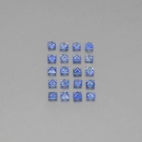 2.00캐럿 천연 파스텔 블루 사파이어 보석, 스퀘어, 2.4×2.4 mm, VVS-VS