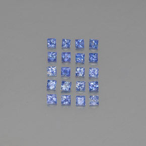캐럿 천연 블루 사파이어 보석, 스퀘어, 2.5×2.5 mm, VVS-VS