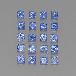 캐럿 천연 블루 사파이어 보석, 스퀘어, 2.5×2.5 mm, VVS-VS