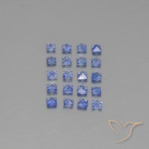 2.54캐럿 천연 파스텔 블루 사파이어 보석, 스퀘어, 2.7×2.6 mm, VVS-VS