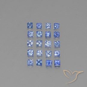 1.74캐럿 천연 파스텔 블루 사파이어 보석, 스퀘어, 2.2×2.2 mm, VVS-VS