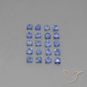 1.74캐럿 천연 파스텔 블루 사파이어 보석, 스퀘어, 2.2×2.2 mm, VVS-VS