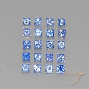 1.80캐럿 천연 파스텔 블루 사파이어 보석, 정사각형, VVS-VS