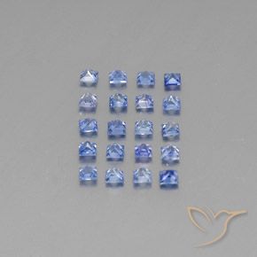 1.80캐럿 천연 파스텔 블루 사파이어 보석, 정사각형, VVS-VS
