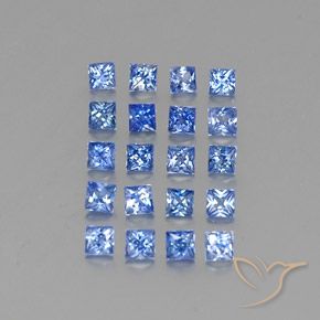 1.89캐럿 천연 미디엄 다크 블루 사파이어 보석, 스퀘어, 2.3×2.3 mm, VVS-VS