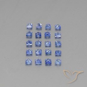 1.89캐럿 천연 미디엄 다크 블루 사파이어 보석, 스퀘어, 2.3×2.3 mm, VVS-VS