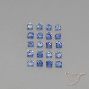 1.77캐럿 천연 파스텔 블루 사파이어 보석, 스퀘어, 2.3×2.3 mm, VVS-VS