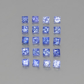 1.63캐럿 천연 딥 블루 사파이어 보석, 스퀘어, 2.2×2.2 mm, VVS-VS