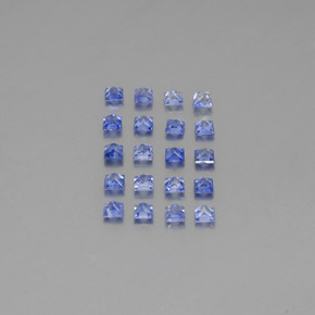 1.63캐럿 천연 딥 블루 사파이어 보석, 스퀘어, 2.2×2.2 mm, VVS-VS
